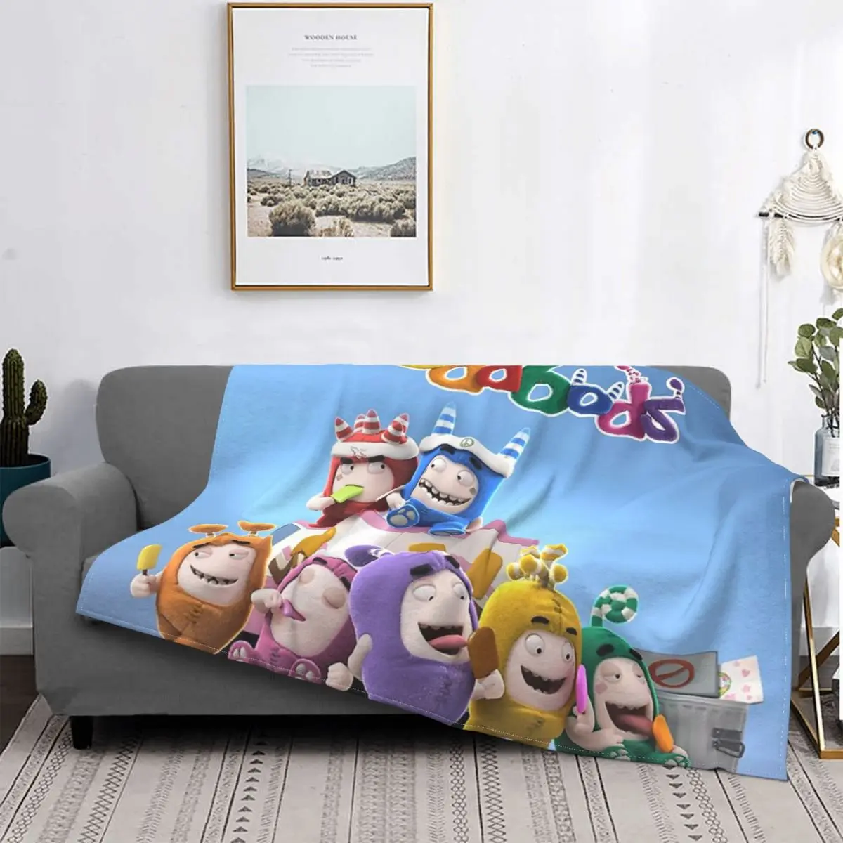 

Oneod Oddbods-Manta de Animation de Tv, colcha a cuadros para cama, sofa, manta de lana, toalla de lujo, 2020