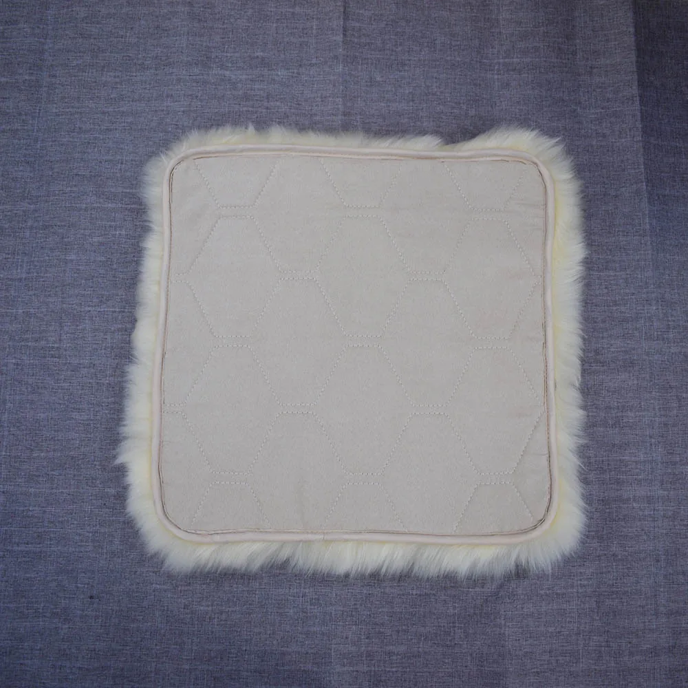 MS. Softex подушка из натурального меха плюшевая натуральной овчины с лисьим мехом 45