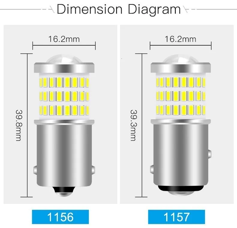 1 шт. 1156 BA15S P21W 1157 3156 3157 7440 7443 светодиодный BAY15D BAU15S PY21W лампа T20 W21W светодиодный лампы сигнала поворота светильник Автомобильные стояночные огни