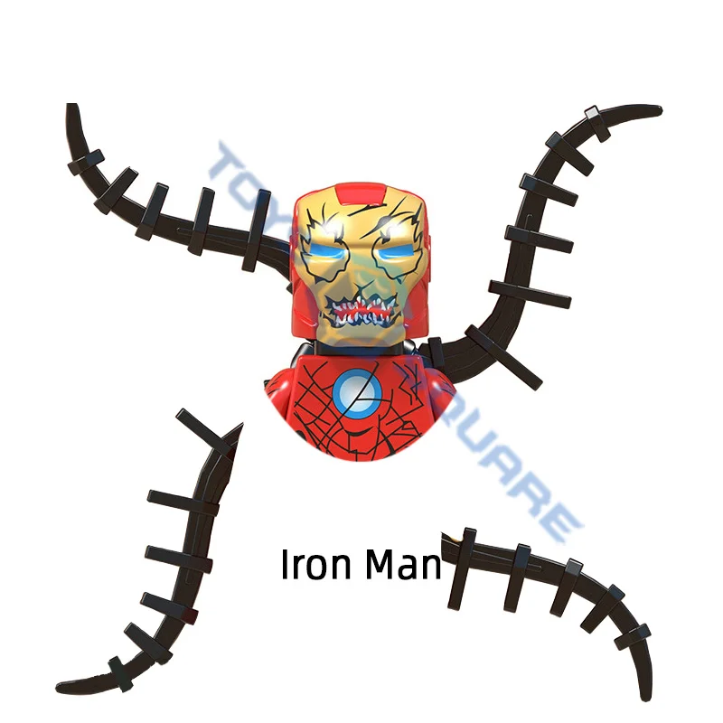 Росомаха паук Капитан Америка Дэдпул модель строительные блоки кубики MOC набор