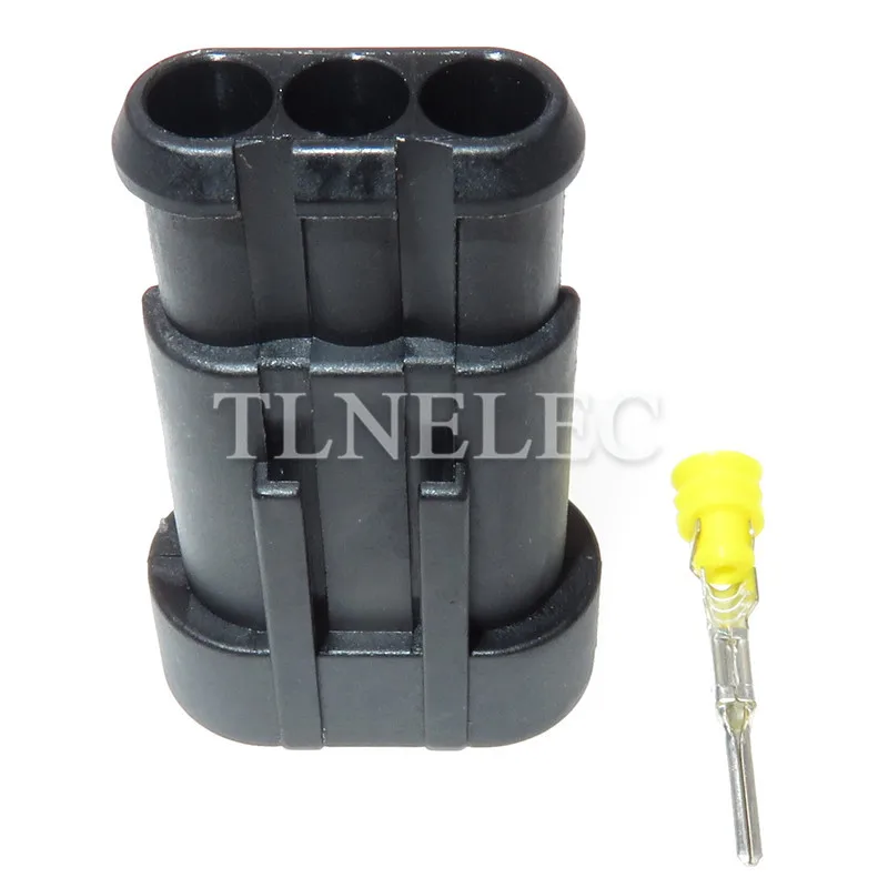 282087-1 282105-1 TE Tyco Amp 3 Pin Way Мужской Женский Водонепроницаемый Электрический авто жгут