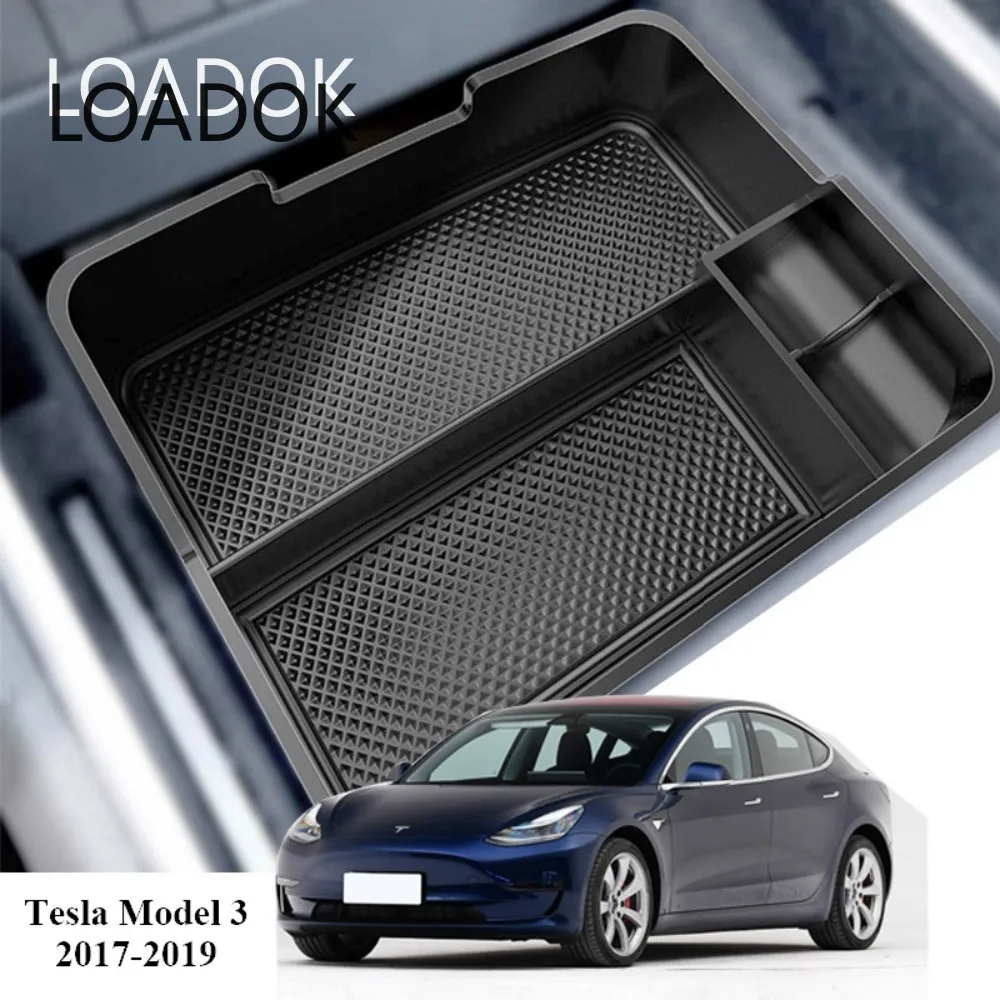 

Черный органайзер для перчаток Tesla Model 3 auto Accessories центральный автомобильный подлокотник для хранения Box 2017 2018 2019