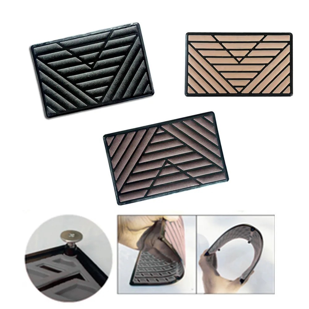 

1PC Universal Black/brown PVC Car Floor Carpet Pad Heel Foot Mat Pedal Patch Cover 25x15cm Car Mat Anti-skid Pedal