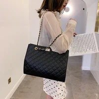 main imports black womens handbag chain cross handbag diamond lattice shoulder bag leather lattice womens handbag 2021