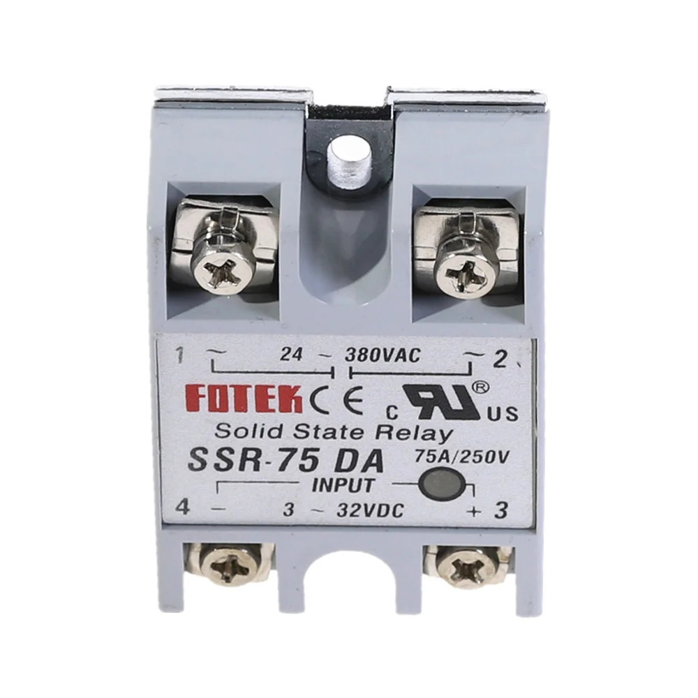 1 шт. SSR-75DA 75A твердотельный релейный модуль 3-32 В DC вход 24-380VAC