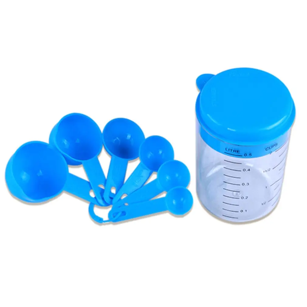 7 шт./компл. пластиковая посуда для выпечки портативные кухонные мерные чашки