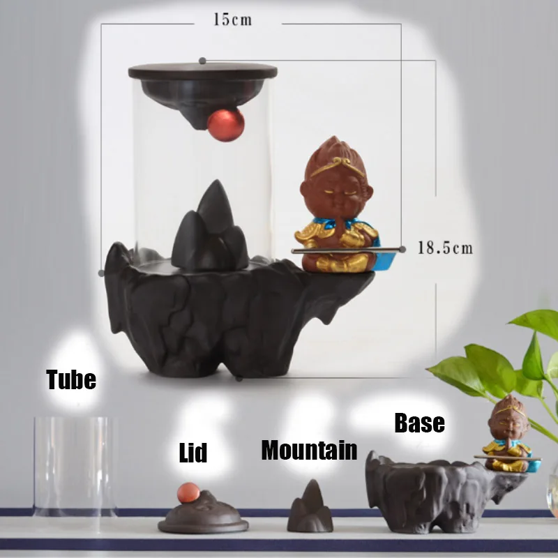 Китайская Статуя Дракона держатель для благовоний с обратным потоком