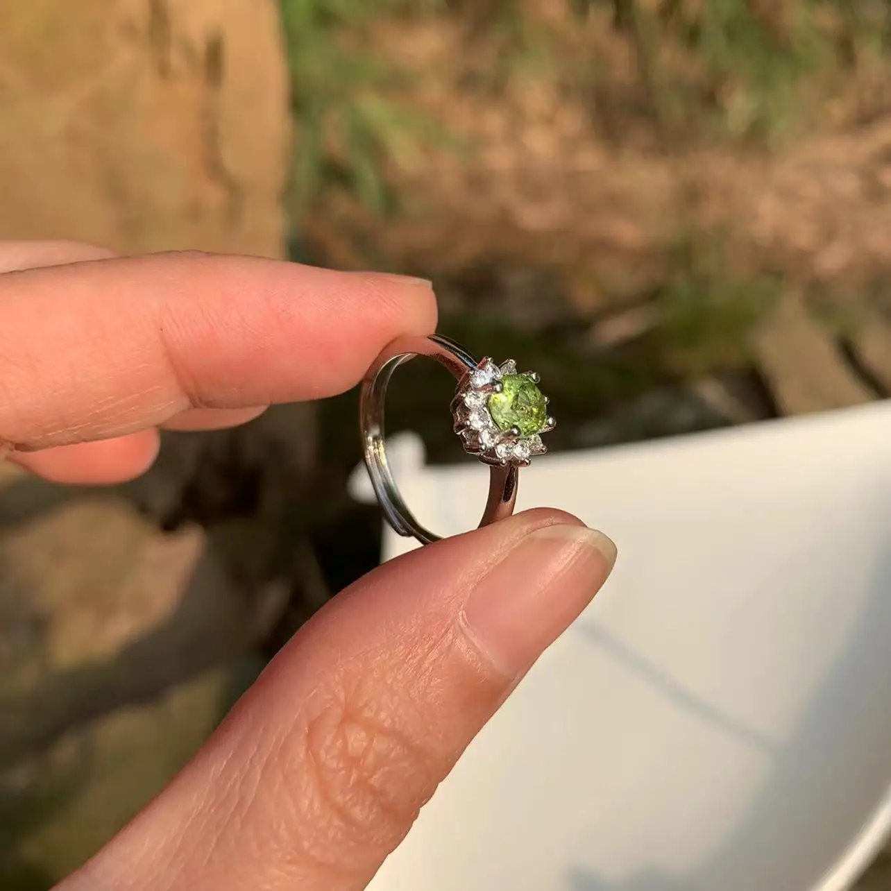 Натуральное женское кольцо olivine женский подарок | Украшения и аксессуары
