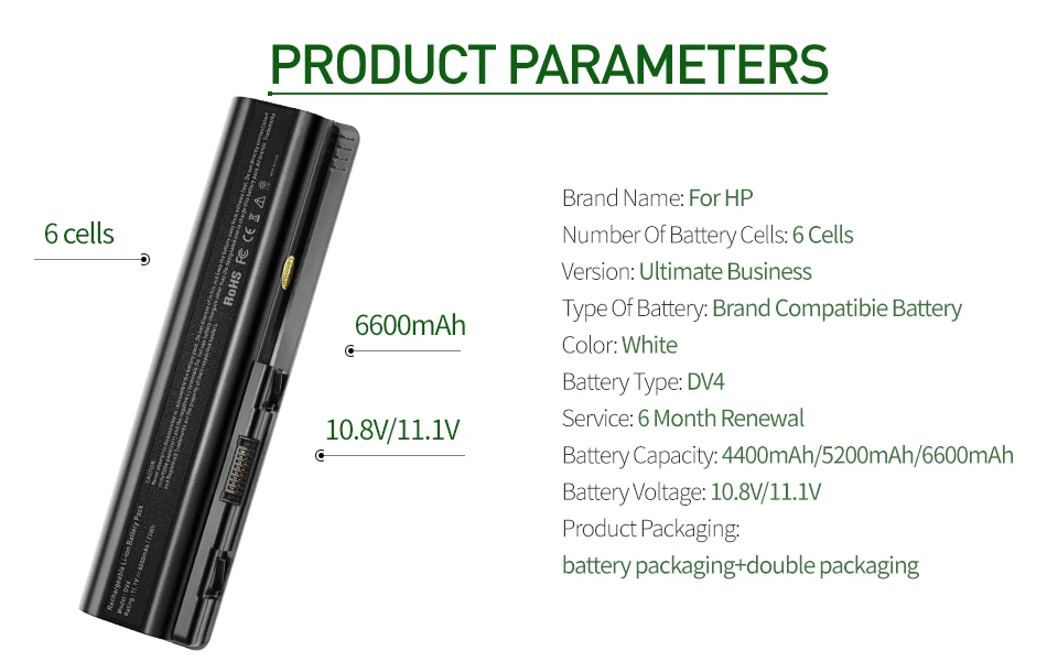 Golooloo 6 ячеек Аккумулятор для ноутбука hp Compaq CQ40 CQ45 CQ50 CQ60 CQ61 CQ70 CQ71 hp G50 G60 G61 G70 G71 HDX16 HDX16t
