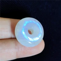 natural moonstone blue light women pendant moonstone gemstone clear round donut gift crystal 21x8mm jewelry aaaaa