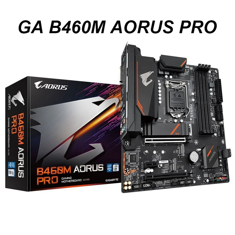 Материнская плата для Gigabyte GA B460M AORUS PRO материнская LGA 1200 10-го поколения Core/Pentium/Celeron