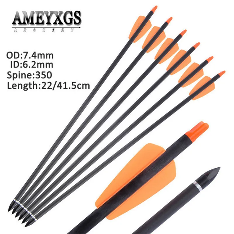 

Стрелы из карбона для стрельбы из лука Spine 350, 8,6/16 дюймов, 6/9 шт.