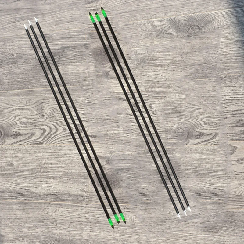 

12pcs Archery Aluminum Arrow Fit 25lbs mini Compound Bow Shooting Training Outdoor Bow And Arrow Hunting Accessories