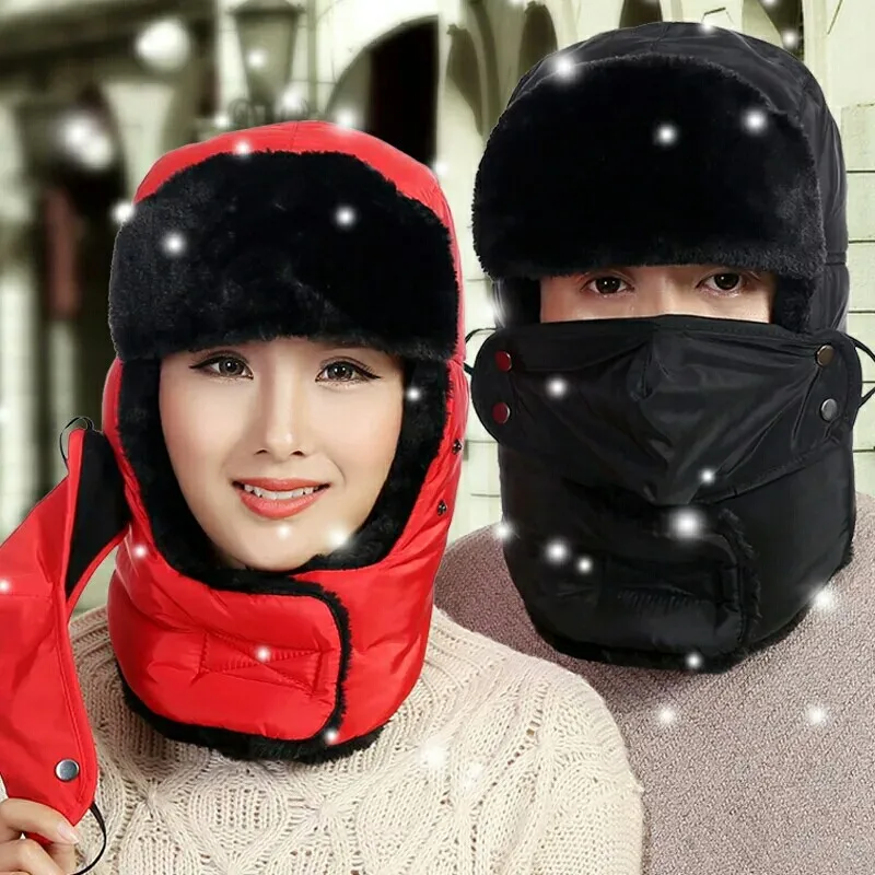 Мужские наушники зимняя шапка женская маска для езды на лыжах среднего возраста