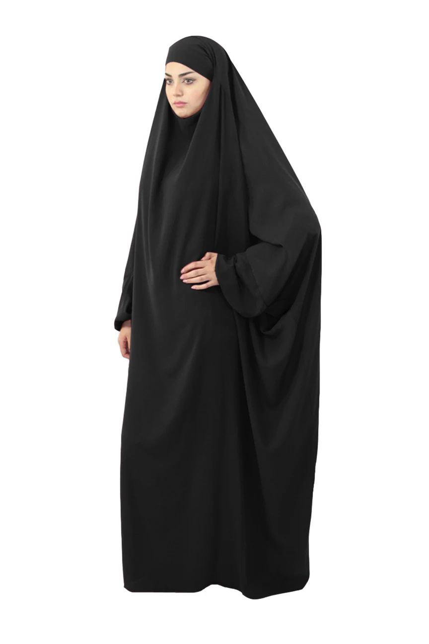 

Eid Muslim Long Khimar Women Hijab Dress Prayer Garment Musulman Hooded Djellaba Jilbab Abaya Ramadan Gown Islamic Clothes Burka