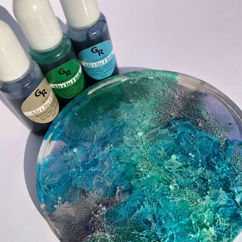 

25 Colors Epoxy Resin Diffusion Pigment Alcohol Ink Liquid Colorant Dye DIY Crafts Jewelry Making