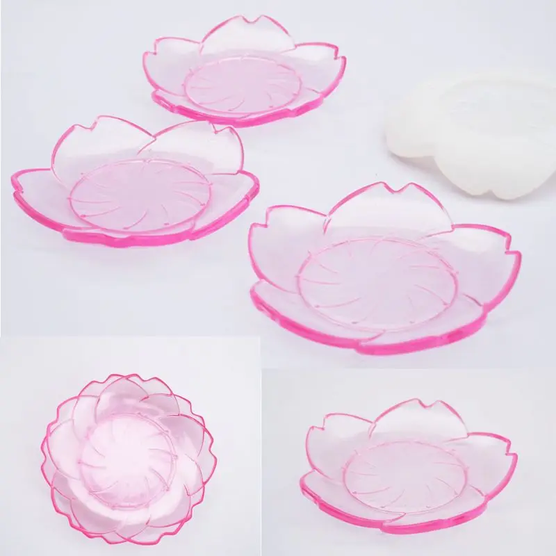 

Cute Dish Resin Mold Bulldog Shell Bear Flower Plate Silicone Resin Dish Mould