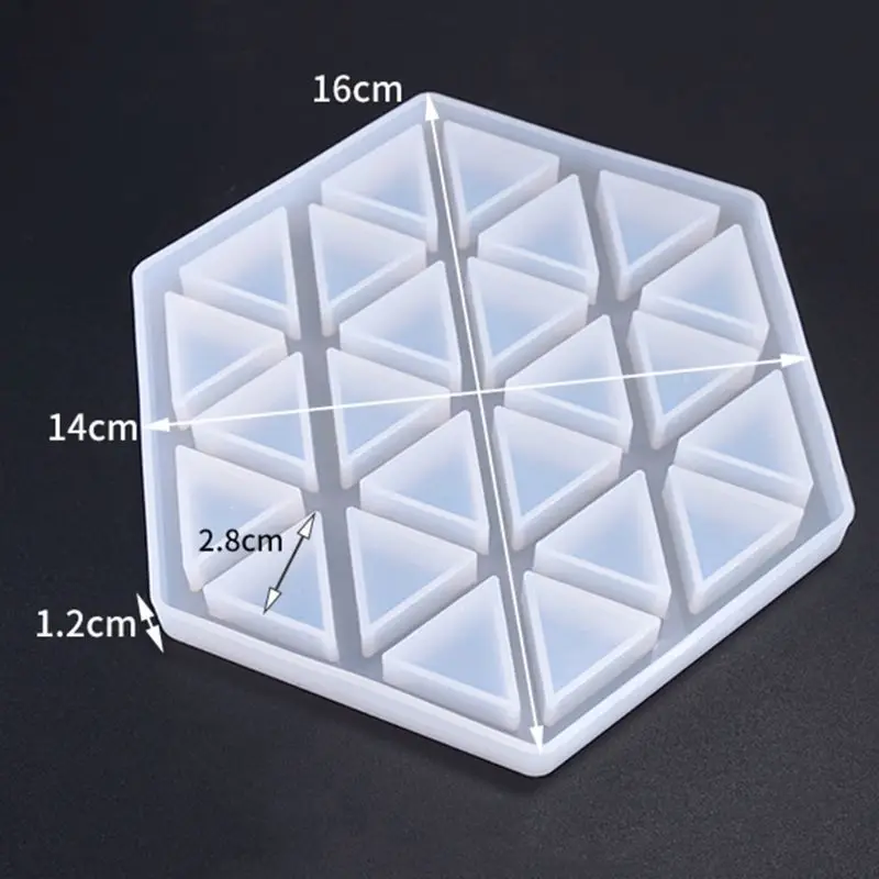 

Hollow Striped Triangle Modeling Coaster Silicone Mold Handmade Geometry Hexagon Epoxy Resin Molds DIY Jewelry Making Tools