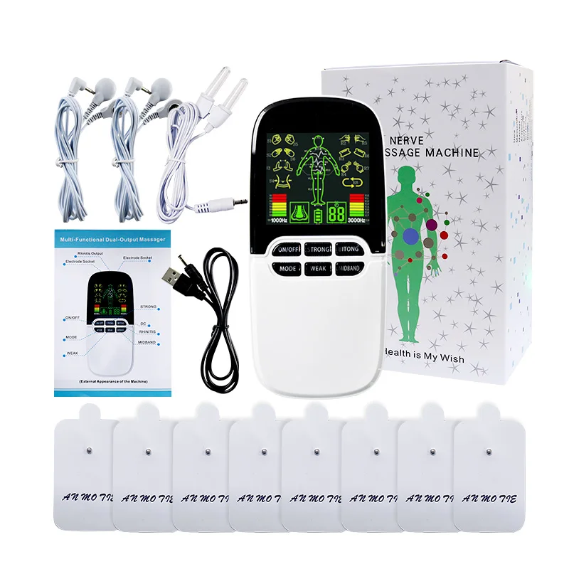 

8 Modes Digital Therapy Machine Tens EMS Massage Body Slimming Electric Muscle Stimulator Rhinitis Therapy Massage Pain Relief