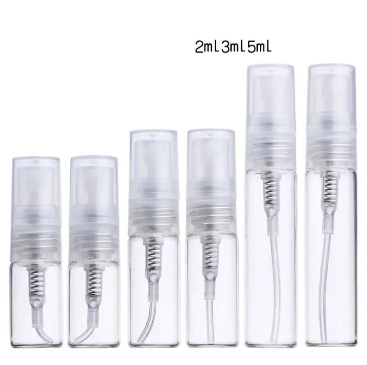 

2ml 3ml 5ml Mini Portable Spray Bottle Empty Perfume Glass Bottle Refillable Perfume Atomizer Travel Accessories SN839