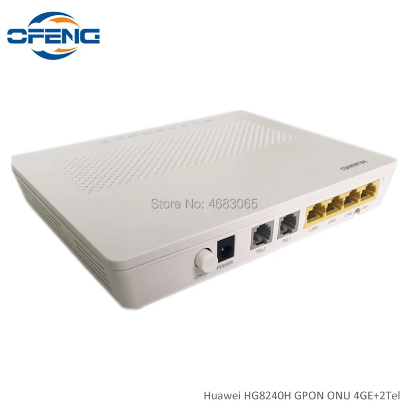 Huawei new HG8240H GPON ONU/ONT с 4GE + 2TEL английская Настройка прошивки SIP FTTH волоконно