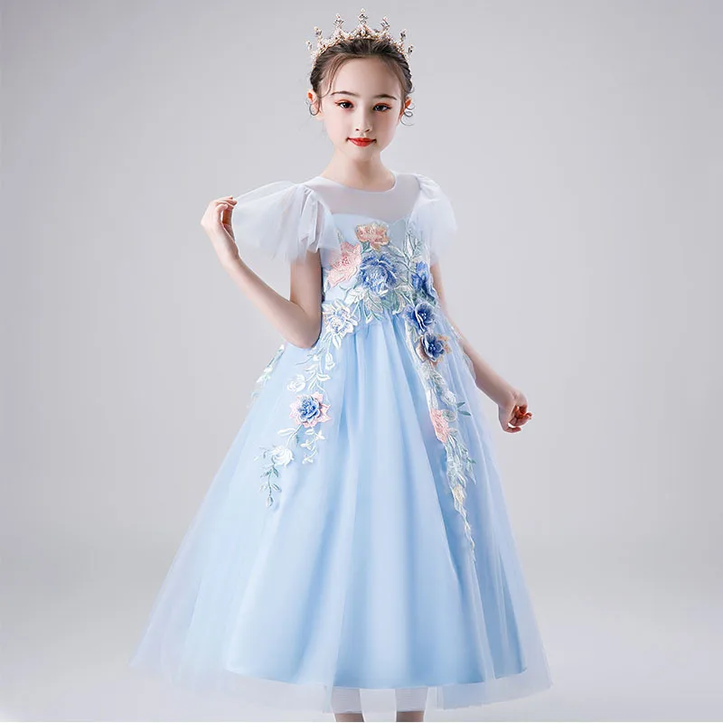 Милые женские ботильоны с вышивкой С цветочным узором для девочек выступлений