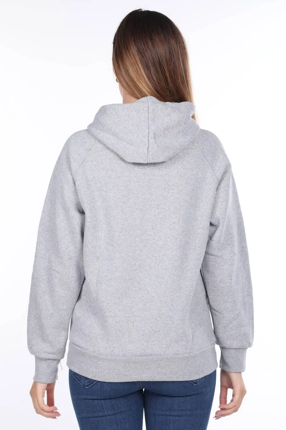

Paris France Appliqued Inner Fleece Hooded Gray Womens Sweatshirt