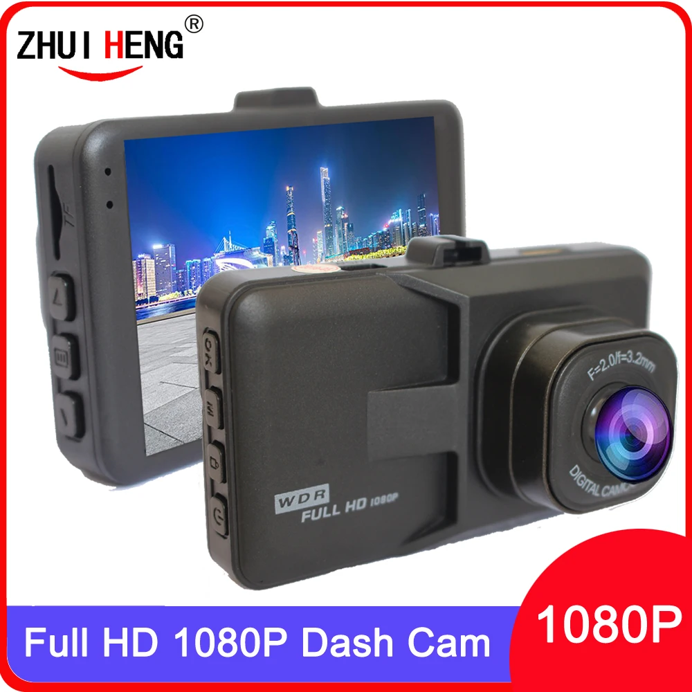 Купи Full HD 1080P Dash cam Video Recorder Driving For Car DVR Camera 3" Cycle Recording dash cam car camera Dashcam Video Registrar за 1,342 рублей в магазине AliExpress