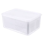 Выдвижной кухонный ящик для хранения, сливная корзина для холодильника, коробка для сохранения свежести, чехол для слива овощей и фруктов, многофункциональный пластиковый с