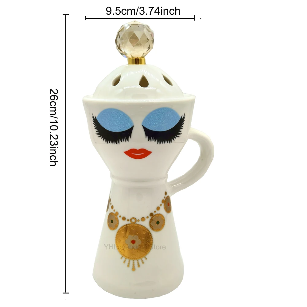 Креативная курильница керамическая фотолампа с привлекательными глазами для