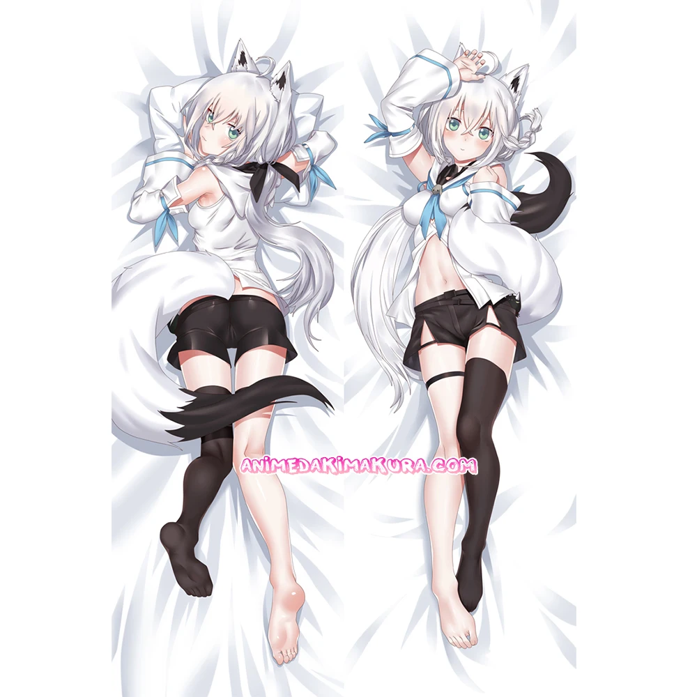 

Virtual Youtuber Shirakami Fubuki Anime Girl Dakimakura Hugging Body Pillow Cover Case