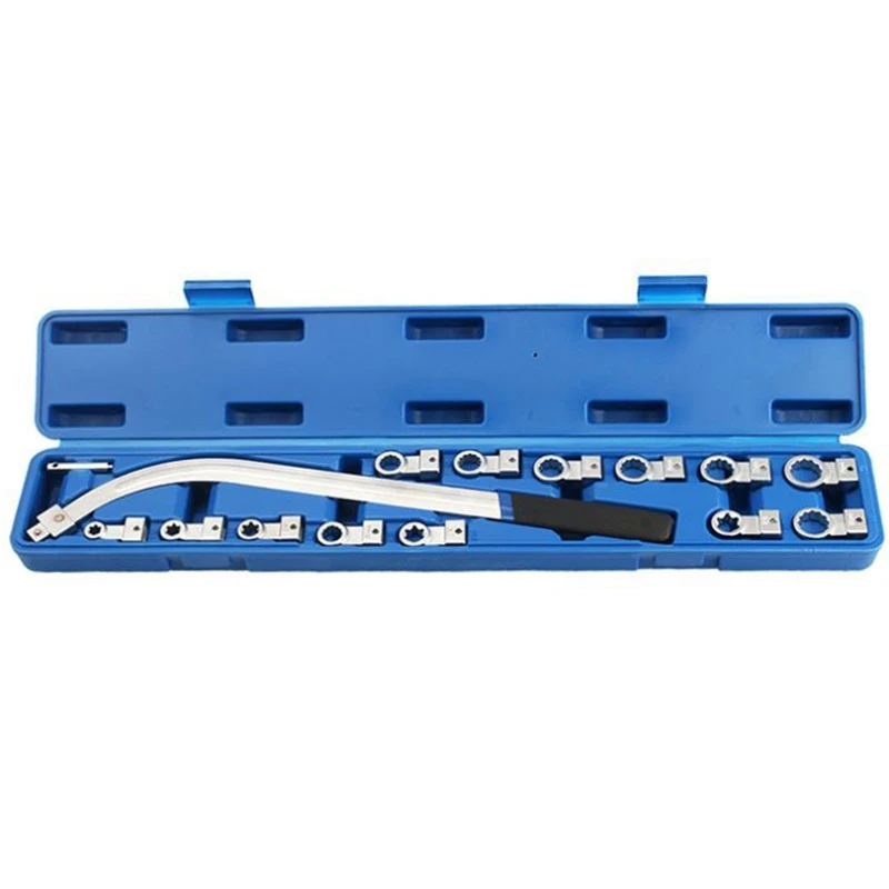 

15Pc Auxiliary Timing Belt Tensioner Pulley Wrench Set 12-19mm Kit Tool
