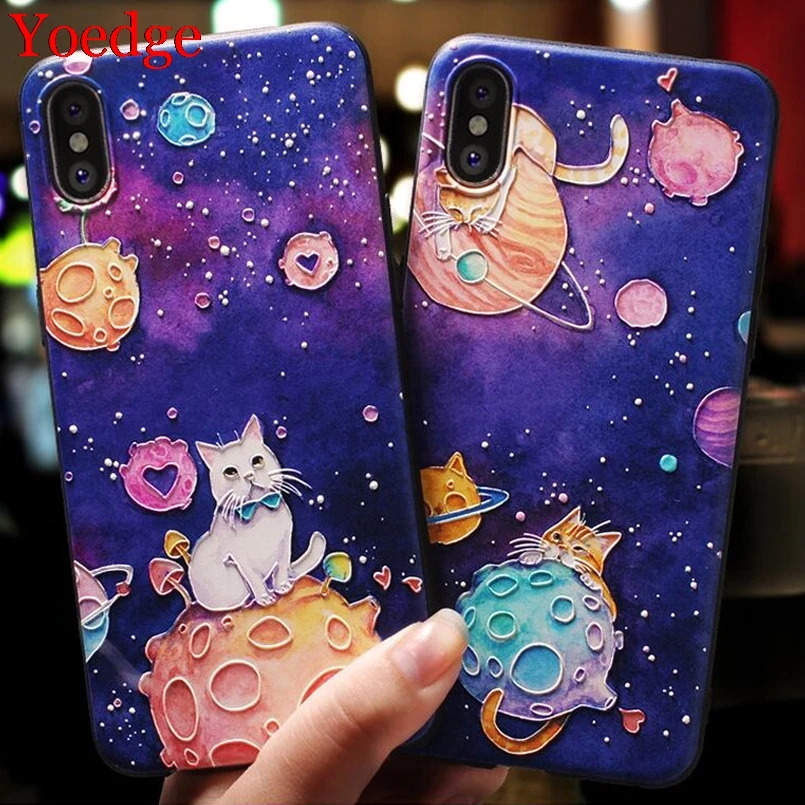3D животные Кошка Тиснение ТП чехол для Xiaomi реого Примечания 7 6 5 Pro еТ 8 Ми A1 A2 A3 Примечание 10 9 Lite F1 CC9 CC9e Фунда