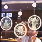 Рождественские 3D присоски для окон с Санта-Клаусом, рождественские украшения для домашвечерние, рождественские подарки на новый год, рождественские украшения