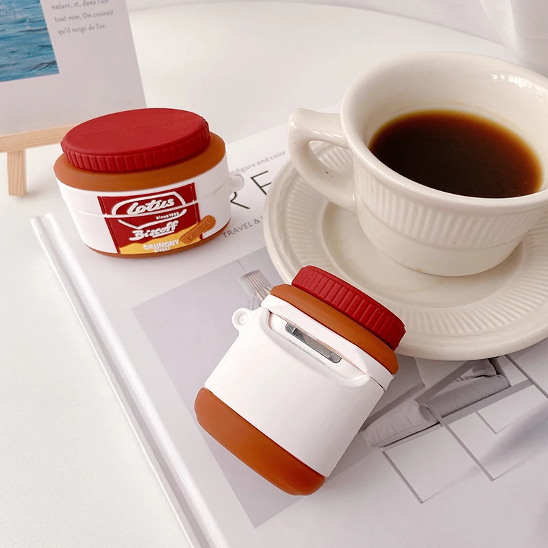 Lotus Caramel Biscoff 3D Case For AirPods 1 2 Pro Box Brand Food Biscuit Soft Silicone Wireless Bluetooth Earphone Protect Cover |