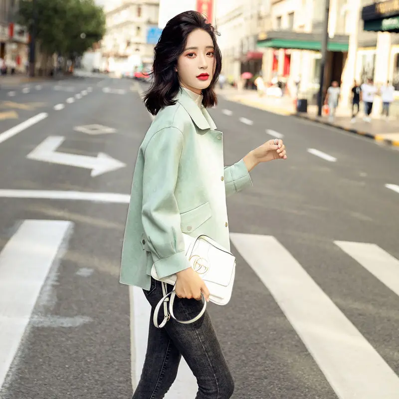

Coat Women Spring and Autumn Coat Female Long Sleeve New Korean Temperament Loose Popular Women's Coat