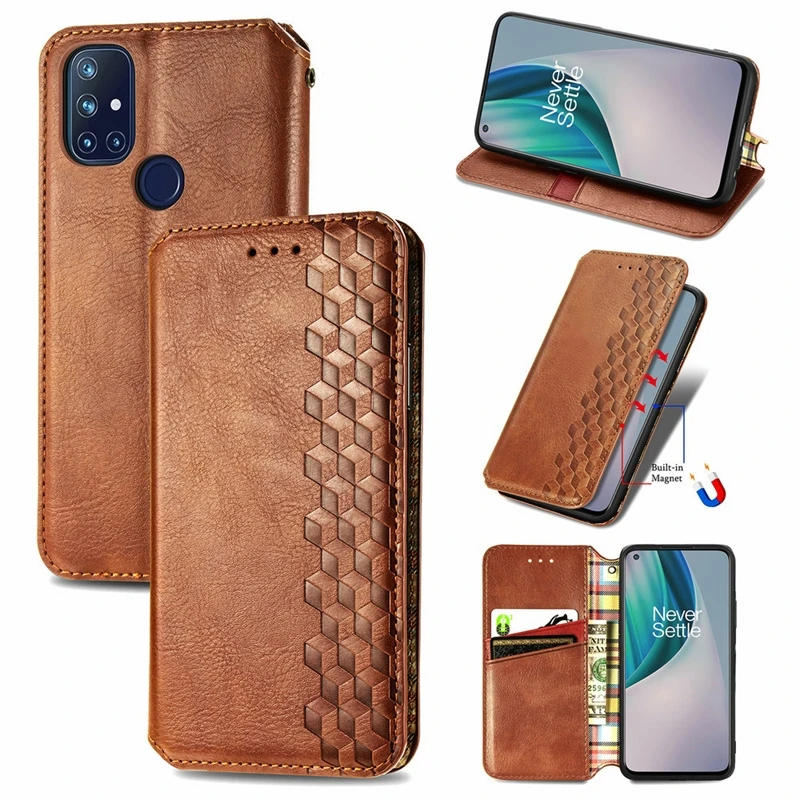 

Магнитный чехол-книжка с кожаной текстурой для Oneplus Nord 2 N10 N200 5G, флип-чехол для One Plus 9 Pro 8T N100 N 100 10 9Pro CE, чехол