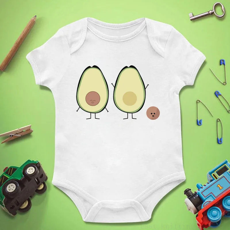 

DERMSPE Newborn Baby Boys Girls Funny Print Round Neck Kids Jumpsuit Summer Breathable Toddler Rompersuit