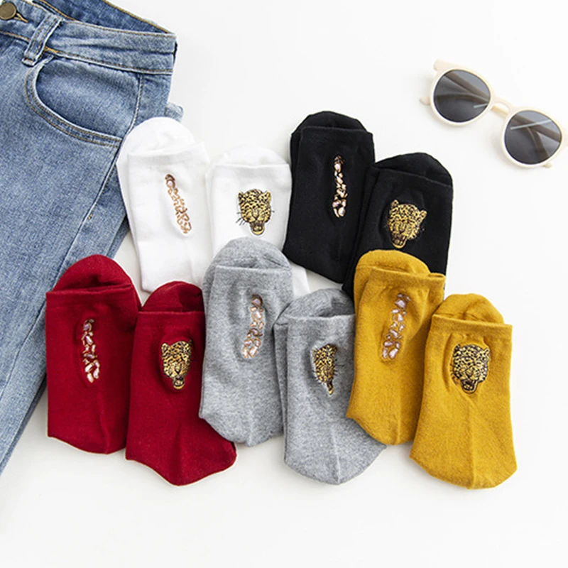 Женские осенние и зимние Новые забавные носки 5 цветов милые женские с