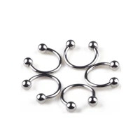 10 pcs stainless steel small round tragus cartilage tower helix earrings lip ringing nose ring body piercing jewelry