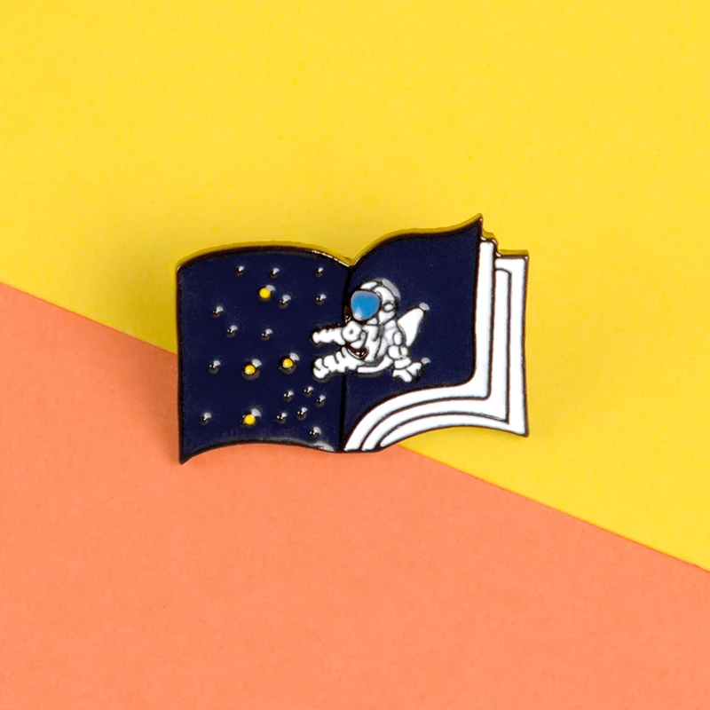 Космические путешествия книга нагрудные булавки броши значки Ткань Рюкзак Сумки шляпы кожа жекеты аксессуары книги Астрономия Любовник Ювелирные Изделия