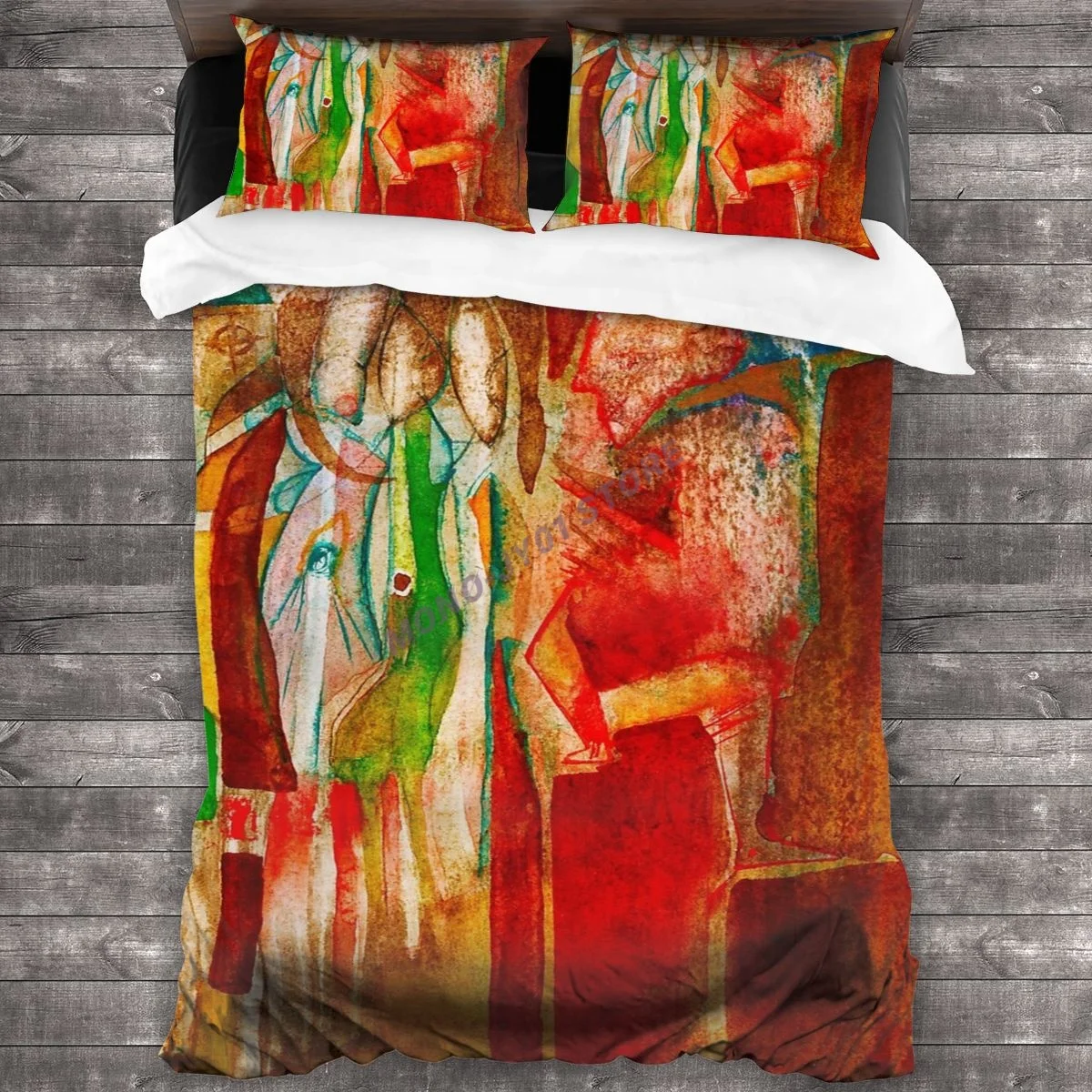 

Abstract Figures Bedding Set Duvet Cover Pillowcases Comforter Bedding Sets Bedclothes