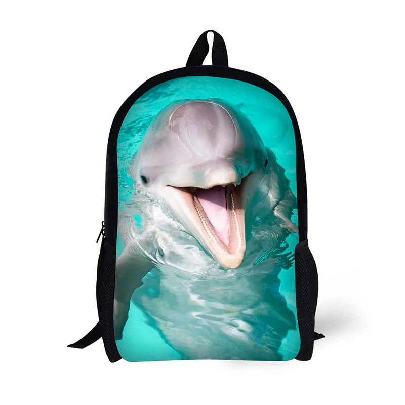 

Dolphin Printing Backpack Children School Bags For Teenager Girls Backpacks Laptop Backpack 17 Inch