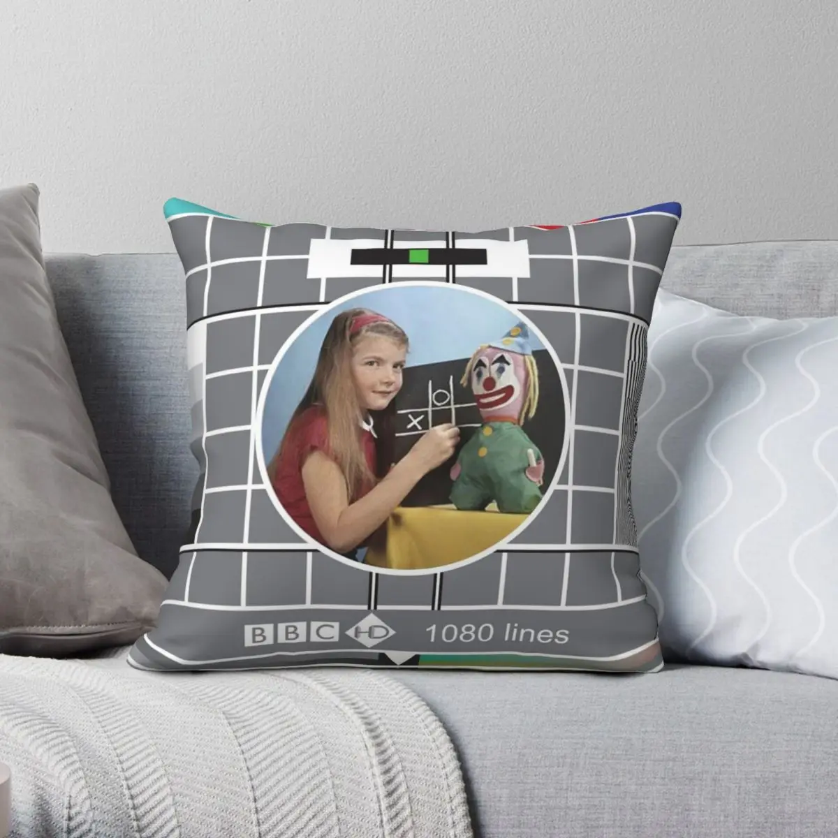 

The Test Card Square Pillowcase Polyester Linen Velvet Printed Zip Decor Throw Pillow Case Sofa Seater Cushion Cover 18"