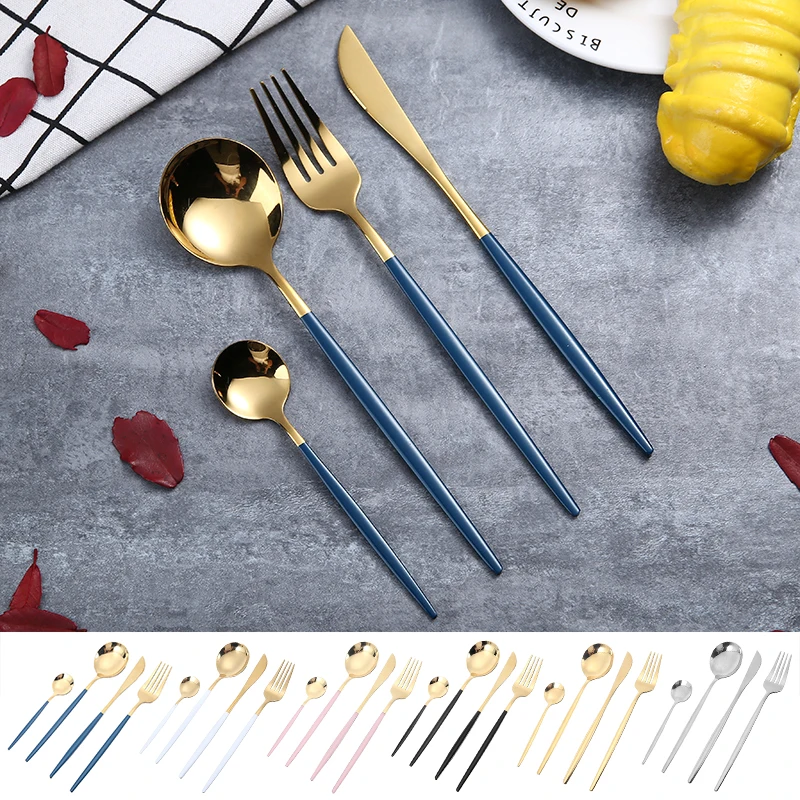 4 шт. Сталь набор посуды для товары дома кухни столовая ложка вилка столовые