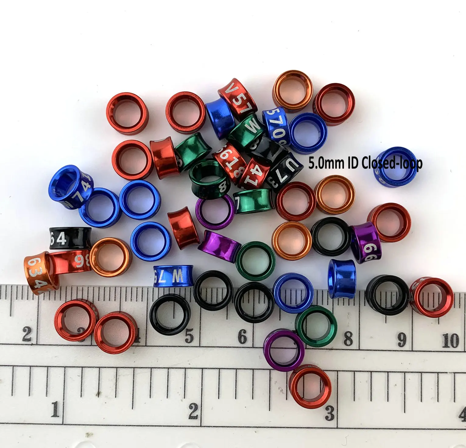 10PCS Aluminium Closed-loop Bird Leg Bands Canary budgerigar Cockatiel Conure random-color multi-colors | Дом и сад