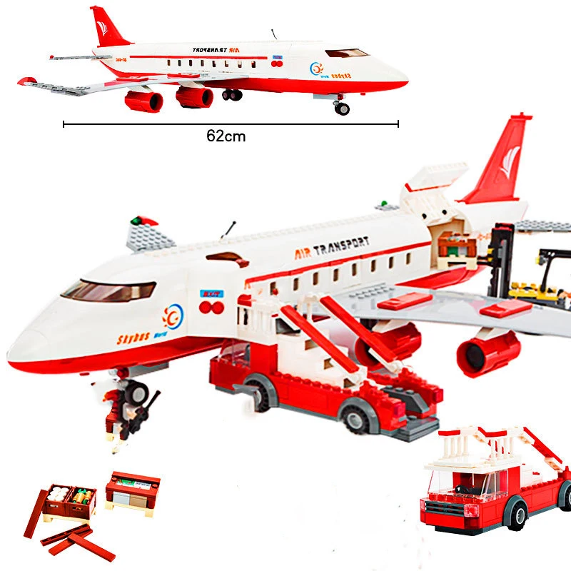 

GUDI 8913 City Passenger Airplane Building Blocks 856pcs Kids DIY Bricks Toys for Children Birthday Gift Toy Brinquedos