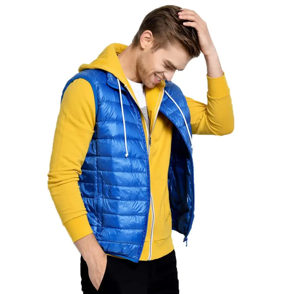 ZOGAA 2020 Men Sleeveless Jacket Winter Ultralight White Duck Down Vest Male Slim Vest Men's clothes Windproof Warm Waistcoat