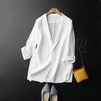 m 2xl fashion new women chiffon small suit office lady short jacket soft loose casual suit spring autumn top coat clothing gift