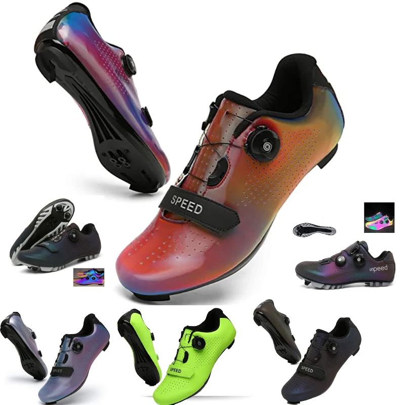 

2021 горячая Распродажа светящиеся гоночные велосипедные туфли, самоблокирующиеся профессиональные кроссовки для дорожного велосипеда, муж...